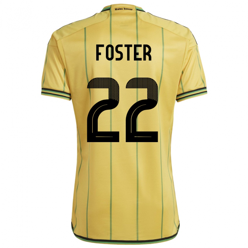 Hombre Camiseta Jamaica Shanise Foster #22 Amarillo 1ª Equipación 24-26 La Camisa Argentina