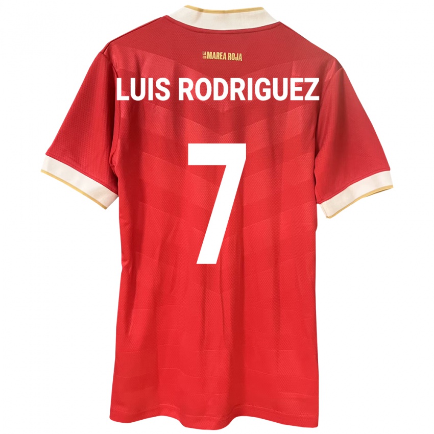 Hombre Camiseta Panamá José Luis Rodríguez #7 Rojo 1ª Equipación 24-26 La Camisa Argentina