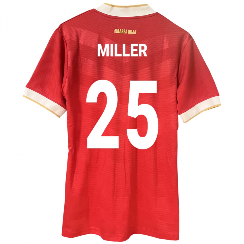 Hombre Camiseta Panamá Roderick Miller #25 Rojo 1ª Equipación 24-26 La Camisa Argentina