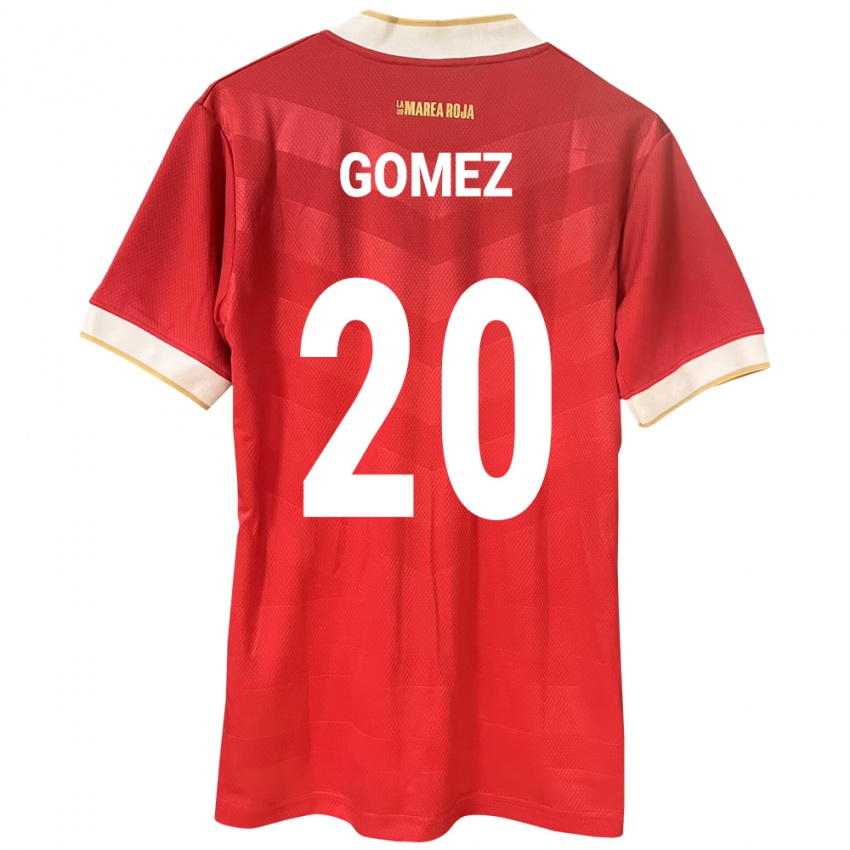 Hombre Camiseta Panamá Ernesto Gómez #20 Rojo 1ª Equipación 24-26 La Camisa Argentina