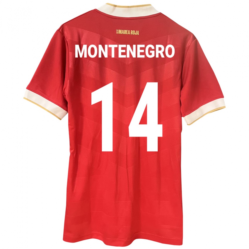 Hombre Camiseta Panamá Carmen Montenegro #14 Rojo 1ª Equipación 24-26 La Camisa Argentina