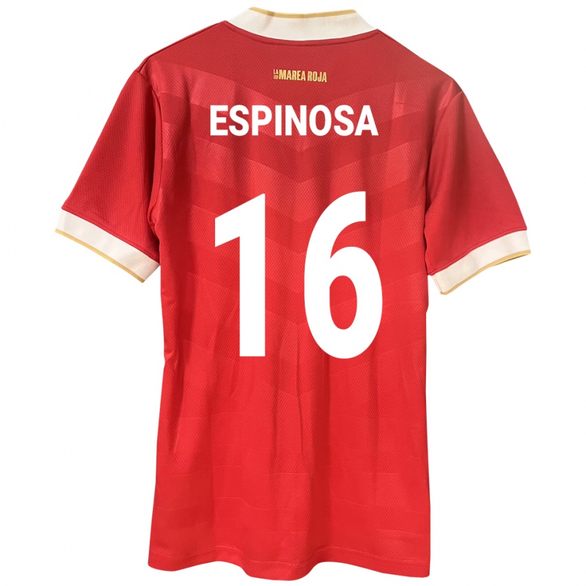 Hombre Camiseta Panamá Rebeca Espinosa #16 Rojo 1ª Equipación 24-26 La Camisa Argentina