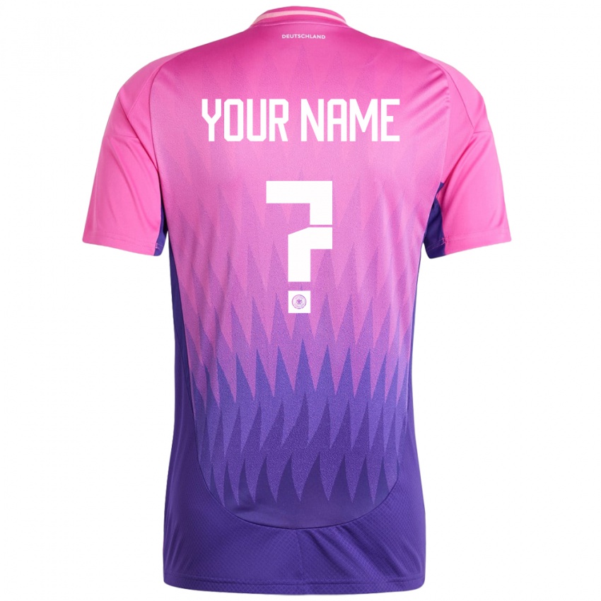 Hombre Camiseta Alemania Su Nombre #0 Rosado Morado 2ª Equipación 24-26 La Camisa Argentina