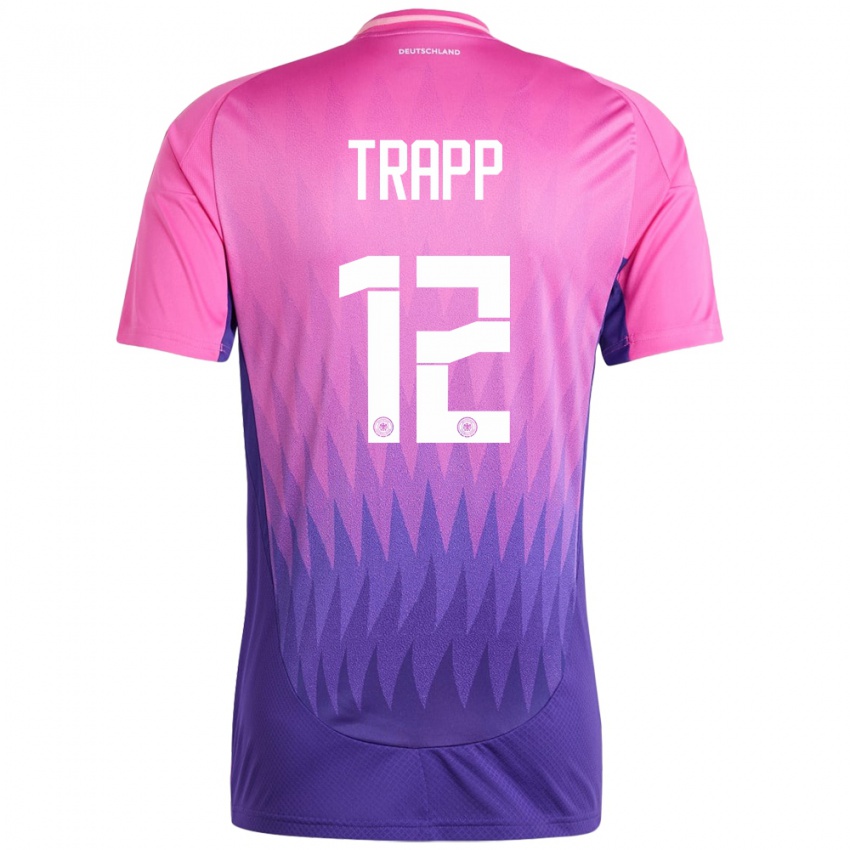 Hombre Camiseta Alemania Kevin Trapp #12 Rosado Morado 2ª Equipación 24-26 La Camisa Argentina