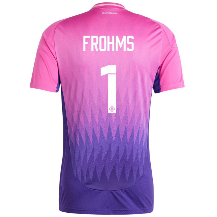 Hombre Camiseta Alemania Merle Frohms #1 Rosado Morado 2ª Equipación 24-26 La Camisa Argentina