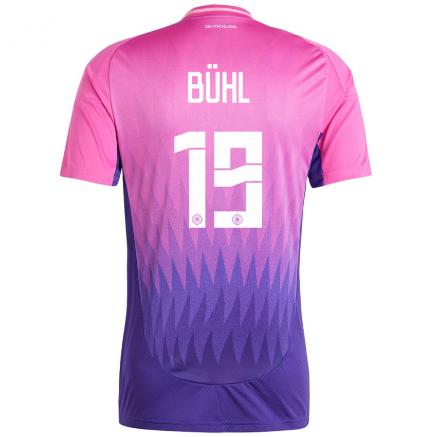 Hombre Camiseta Alemania Klara Buhl #19 Rosado Morado 2ª Equipación 24-26 La Camisa Argentina