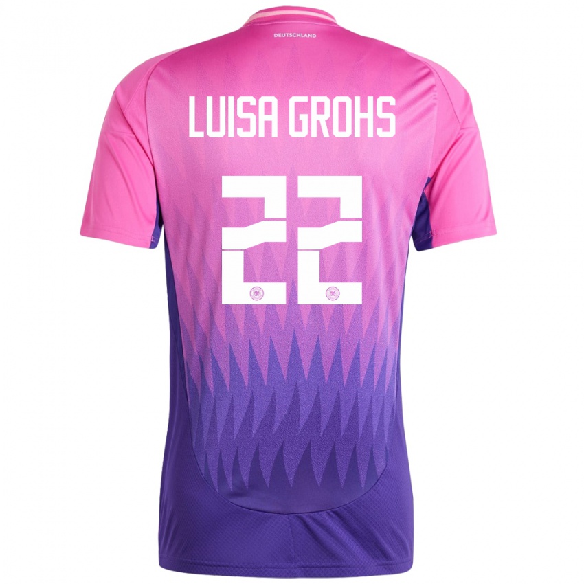 Hombre Camiseta Alemania Maria Luisa Grohs #22 Rosado Morado 2ª Equipación 24-26 La Camisa Argentina