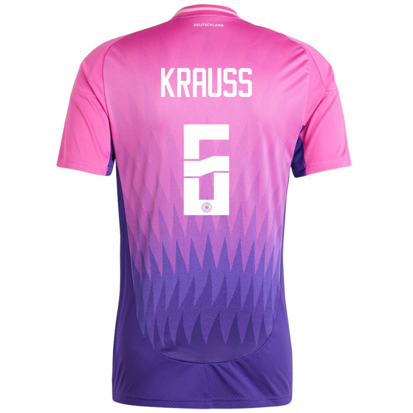 Hombre Camiseta Alemania Tom Kraub #6 Rosado Morado 2ª Equipación 24-26 La Camisa Argentina