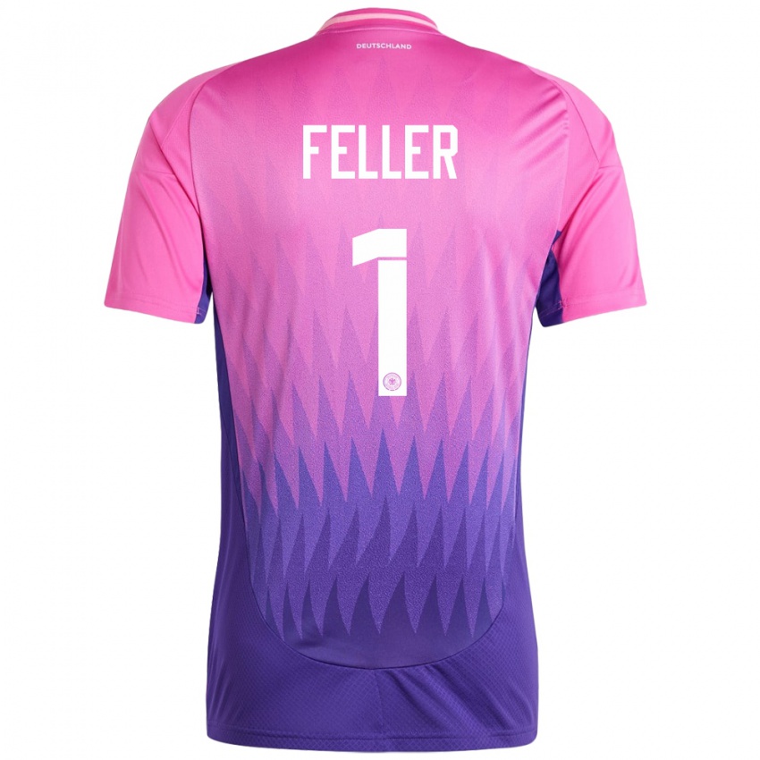 Hombre Camiseta Alemania Frank Feller #1 Rosado Morado 2ª Equipación 24-26 La Camisa Argentina