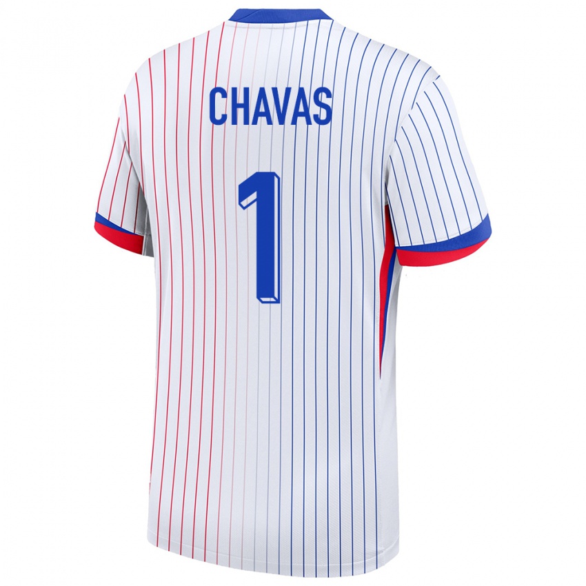 Hombre Camiseta Francia Mylene Chavas #1 Blanco 2ª Equipación 24-26 La Camisa Argentina