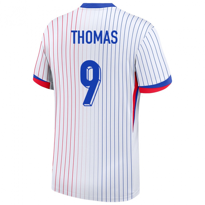 Hombre Camiseta Francia Lindsey Thomas #9 Blanco 2ª Equipación 24-26 La Camisa Argentina