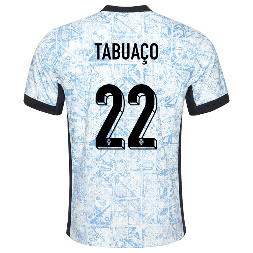 Hombre Camiseta Portugal Goncalo Tabuaco #22 Crema Azul 2ª Equipación 24-26 La Camisa Argentina