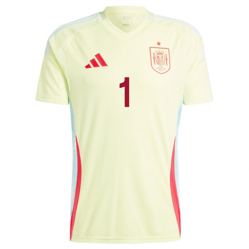 Hombre Camiseta España Mariasun Quinones #1 Amarillo 2ª Equipación 24-26 La Camisa Argentina