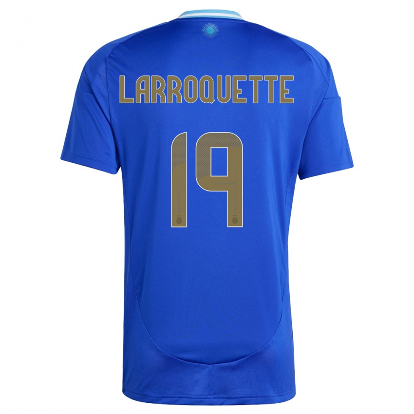 Hombre Camiseta Argentina Mariana Larroquette #19 Azul 2ª Equipación 24-26 La Camisa Argentina