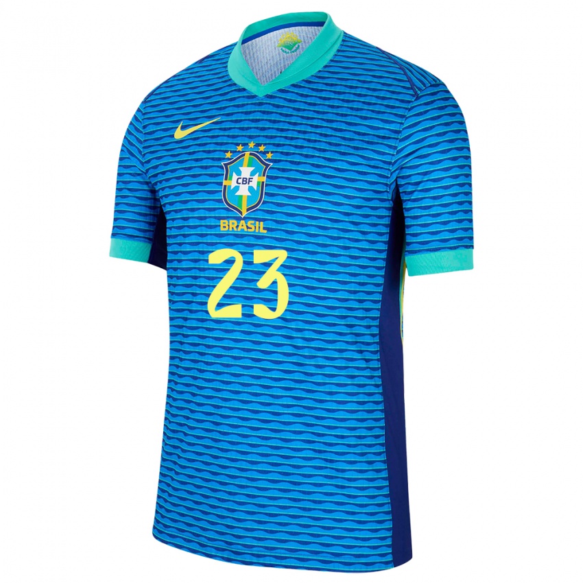 Hombre Camiseta Brasil Matheus Nascimento #23 Azul 2ª Equipación 24-26 La Camisa Argentina