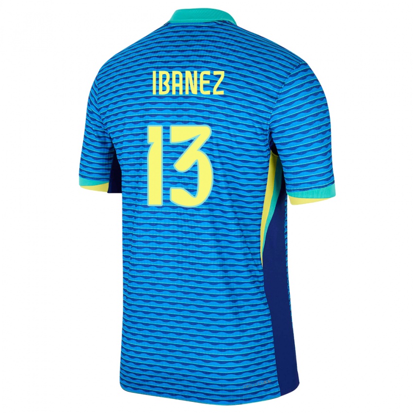 Hombre Camiseta Brasil Roger Ibanez #13 Azul 2ª Equipación 24-26 La Camisa Argentina