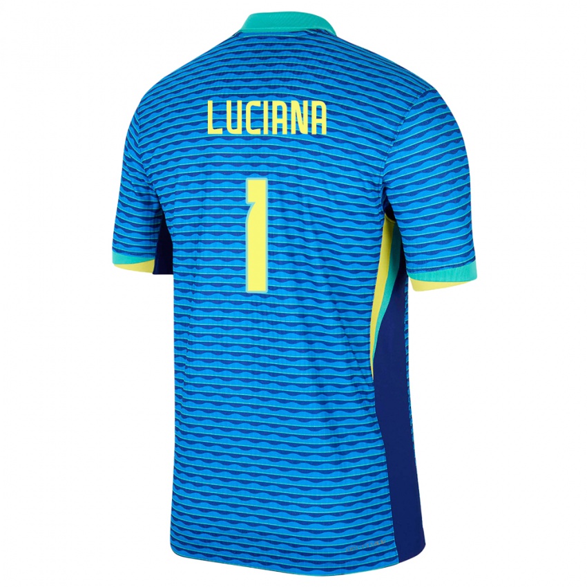 Hombre Camiseta Brasil Luciana #1 Azul 2ª Equipación 24-26 La Camisa Argentina