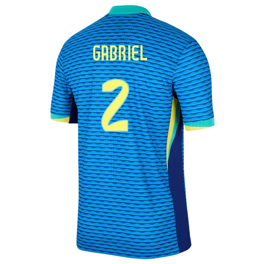 Hombre Camiseta Brasil Victor Gabriel #2 Azul 2ª Equipación 24-26 La Camisa Argentina