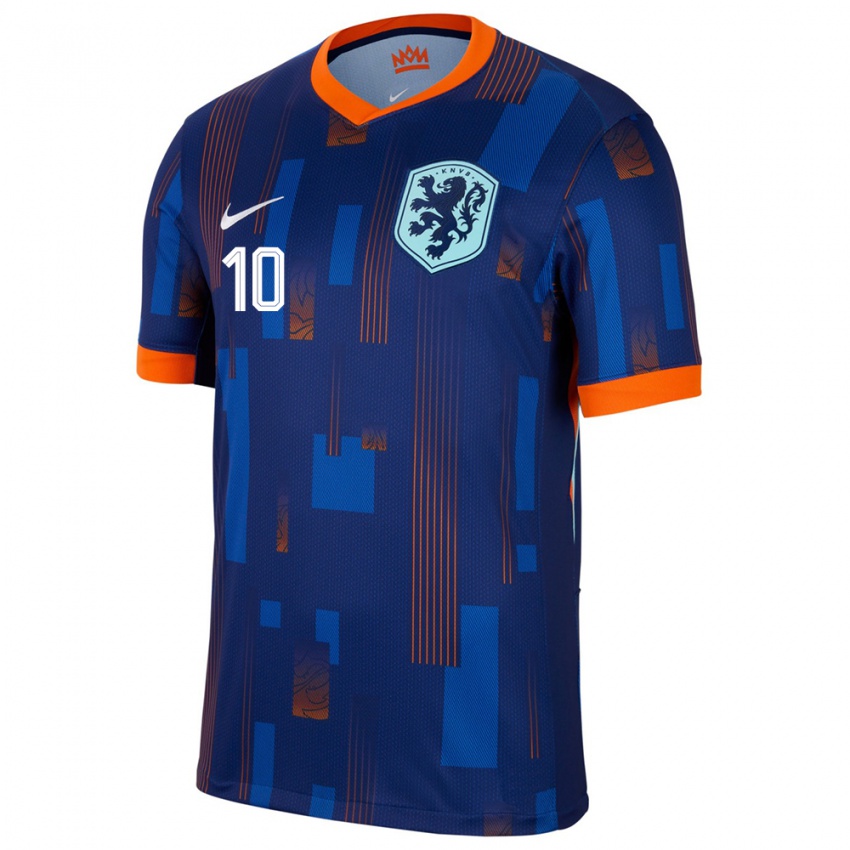 Hombre Camiseta Países Bajos Nadine Noordam #10 Azul 2ª Equipación 24-26 La Camisa Argentina