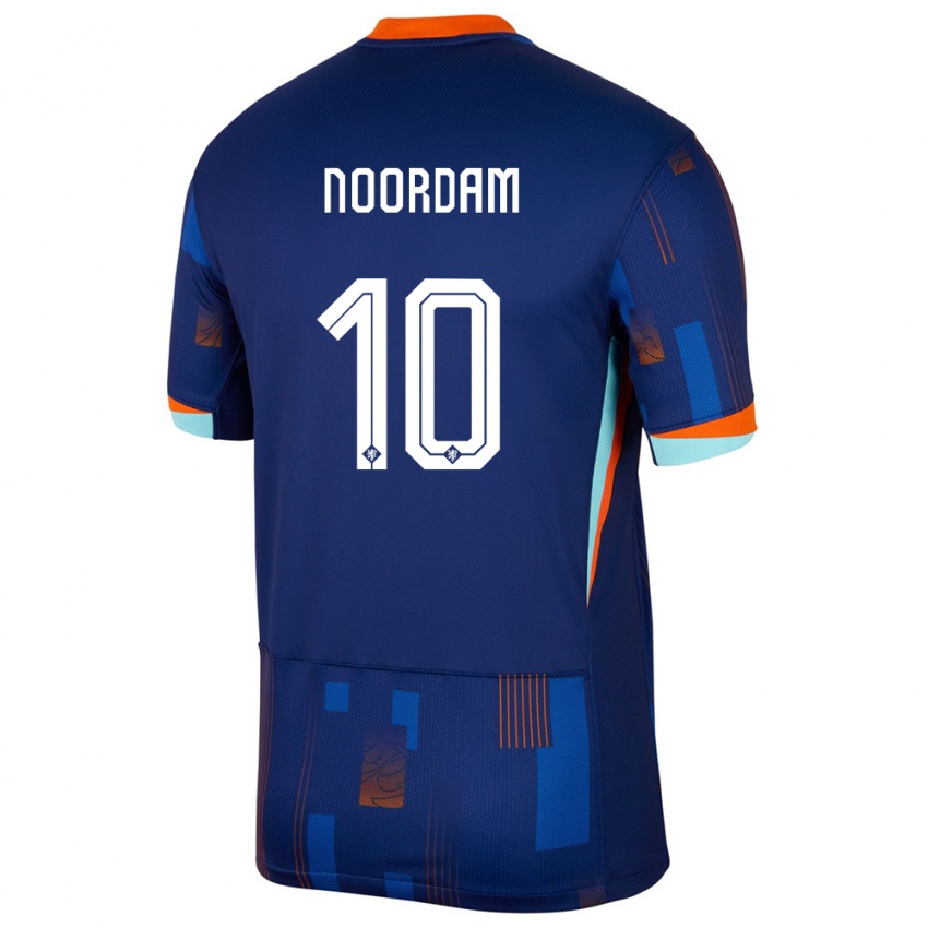 Hombre Camiseta Países Bajos Nadine Noordam #10 Azul 2ª Equipación 24-26 La Camisa Argentina