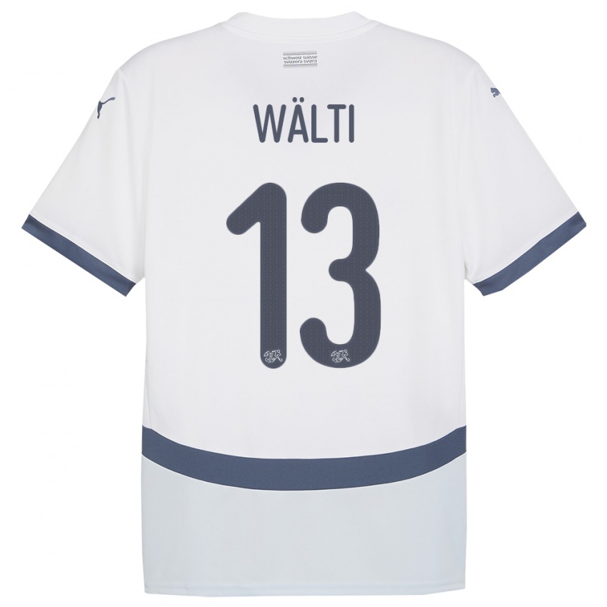 Hombre Camiseta Suiza Lia Walti #13 Blanco 2ª Equipación 24-26 La Camisa Argentina