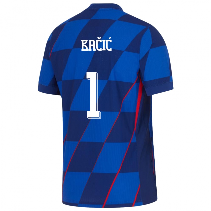 Hombre Camiseta Croacia Doris Bacic #1 Azul 2ª Equipación 24-26 La Camisa Argentina