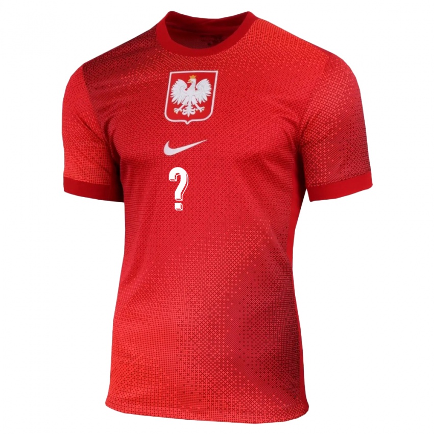 Hombre Camiseta Polonia Su Nombre #0 Rojo 2ª Equipación 24-26 La Camisa Argentina