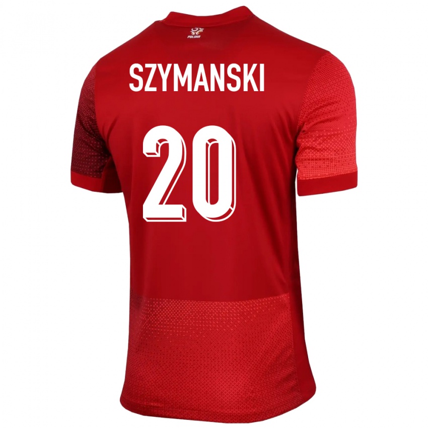 Hombre Camiseta Polonia Sebastian Szymanski #20 Rojo 2ª Equipación 24-26 La Camisa Argentina