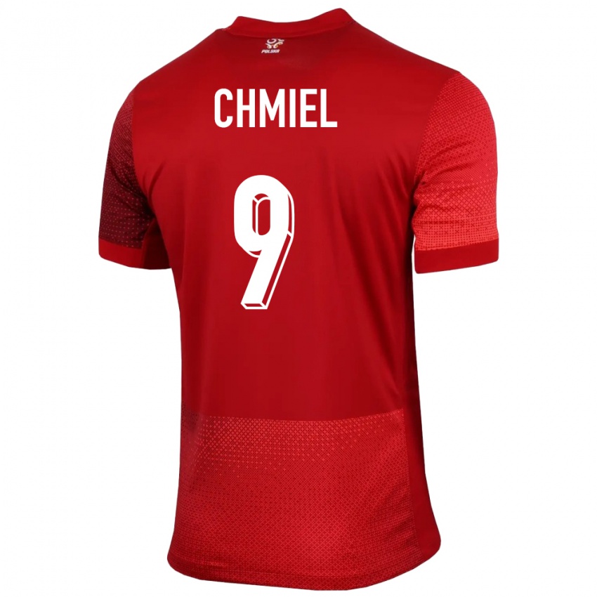 Hombre Camiseta Polonia George Chmiel #9 Rojo 2ª Equipación 24-26 La Camisa Argentina