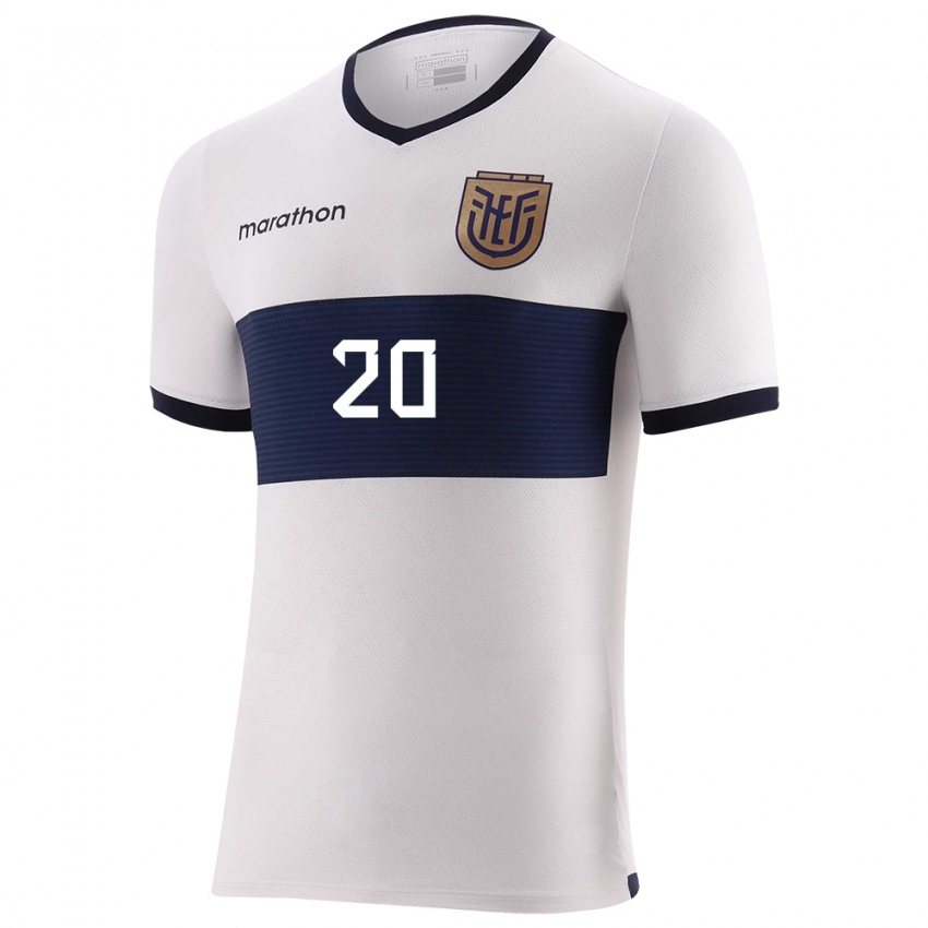 Hombre Camiseta Ecuador Isabel Trujillo #20 Blanco 2ª Equipación 24-26 La Camisa Argentina