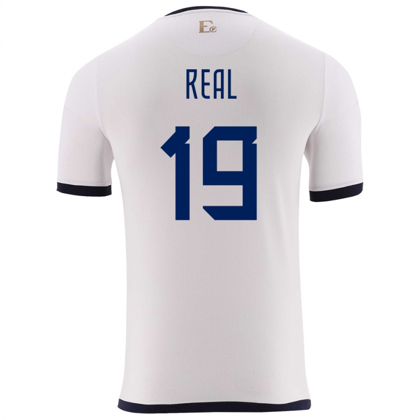 Hombre Camiseta Ecuador Kerlly Real #19 Blanco 2ª Equipación 24-26 La Camisa Argentina