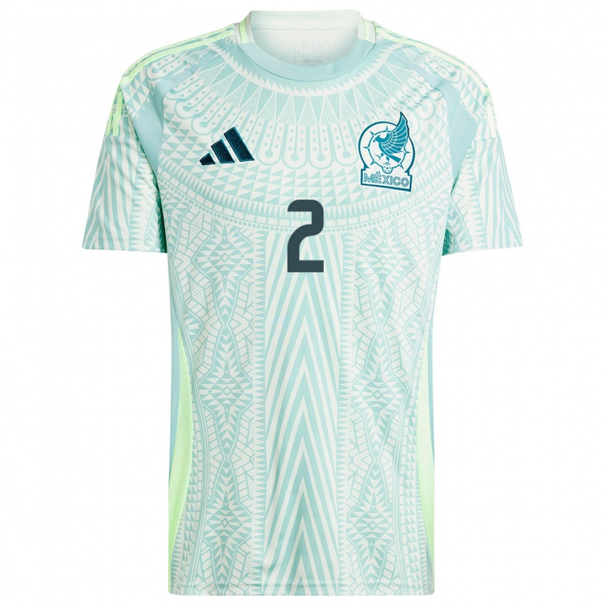 Hombre Camiseta México Kevin Alvarez #2 Lino Verde 2ª Equipación 24-26 La Camisa Argentina