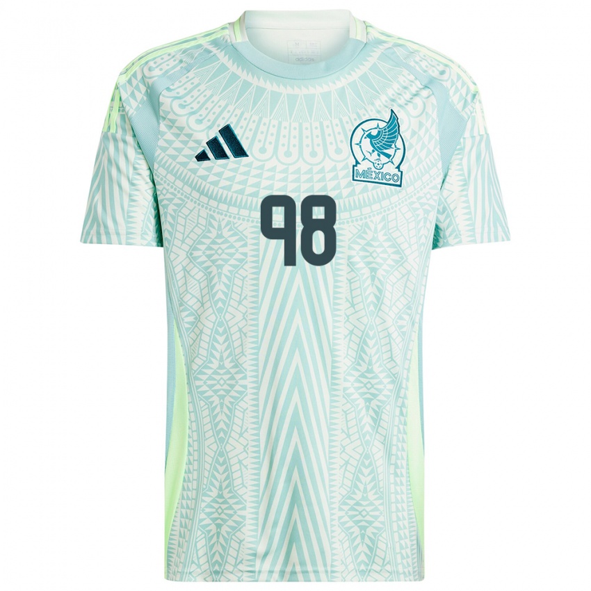 Hombre Camiseta México Kinberly Guzman #98 Lino Verde 2ª Equipación 24-26 La Camisa Argentina