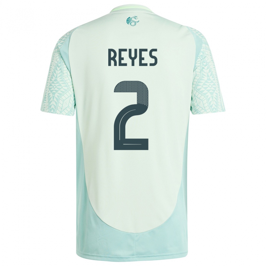 Hombre Camiseta México Luis Reyes #2 Lino Verde 2ª Equipación 24-26 La Camisa Argentina