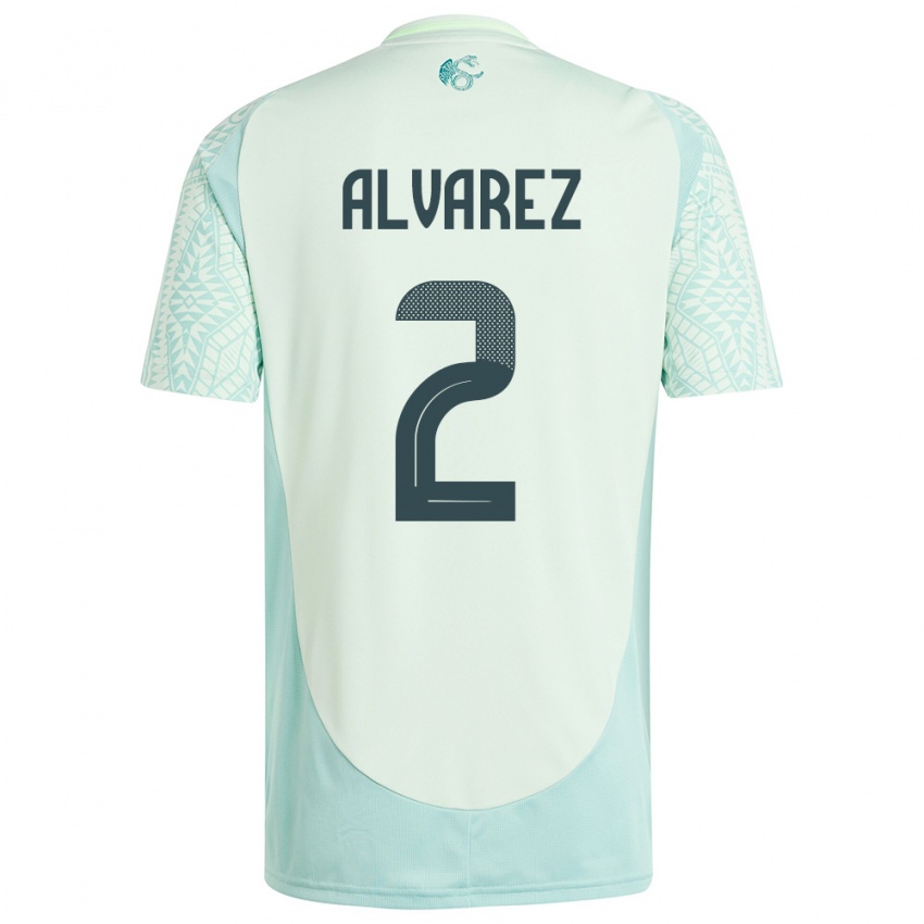 Hombre Camiseta México Kevin Alvarez #2 Lino Verde 2ª Equipación 24-26 La Camisa Argentina