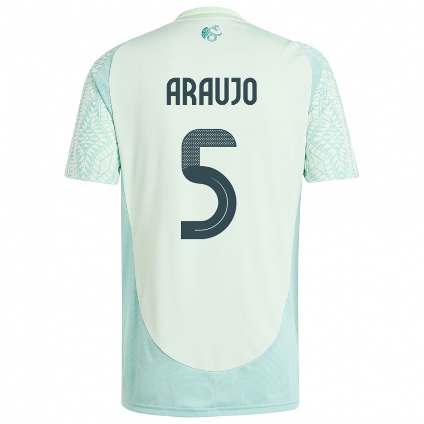 Hombre Camiseta México Julian Araujo #5 Lino Verde 2ª Equipación 24-26 La Camisa Argentina