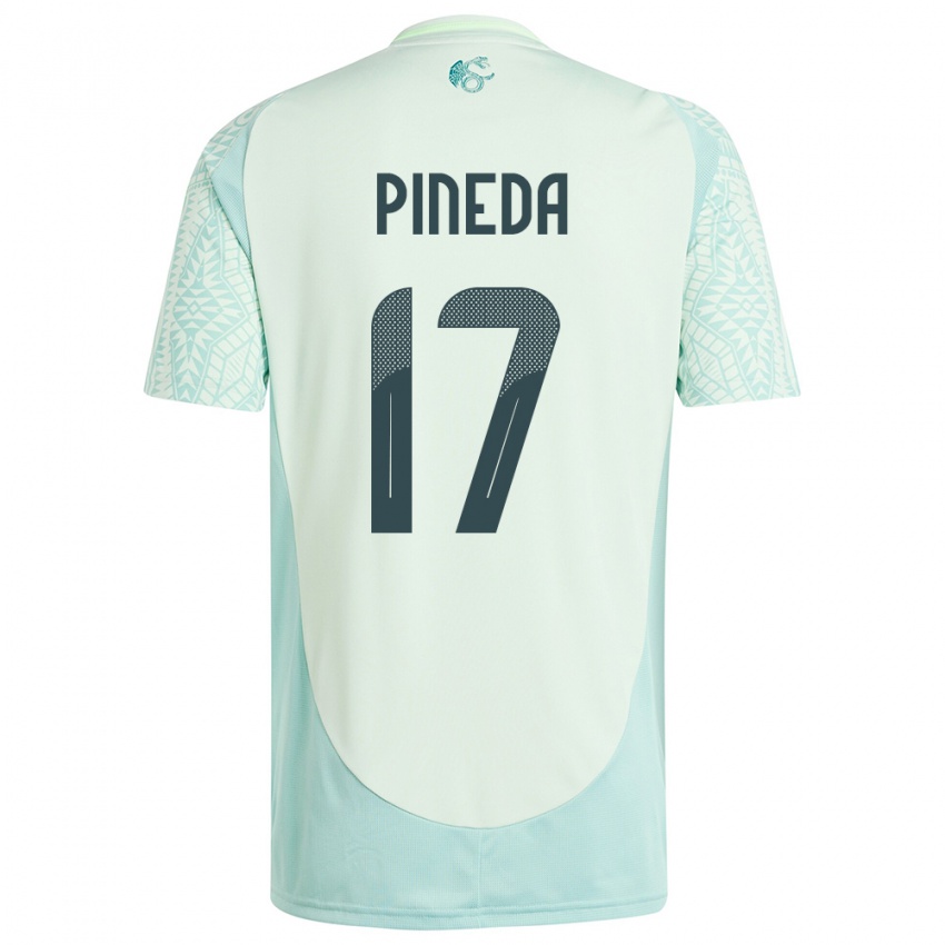 Hombre Camiseta México Orbelin Pineda #17 Lino Verde 2ª Equipación 24-26 La Camisa Argentina