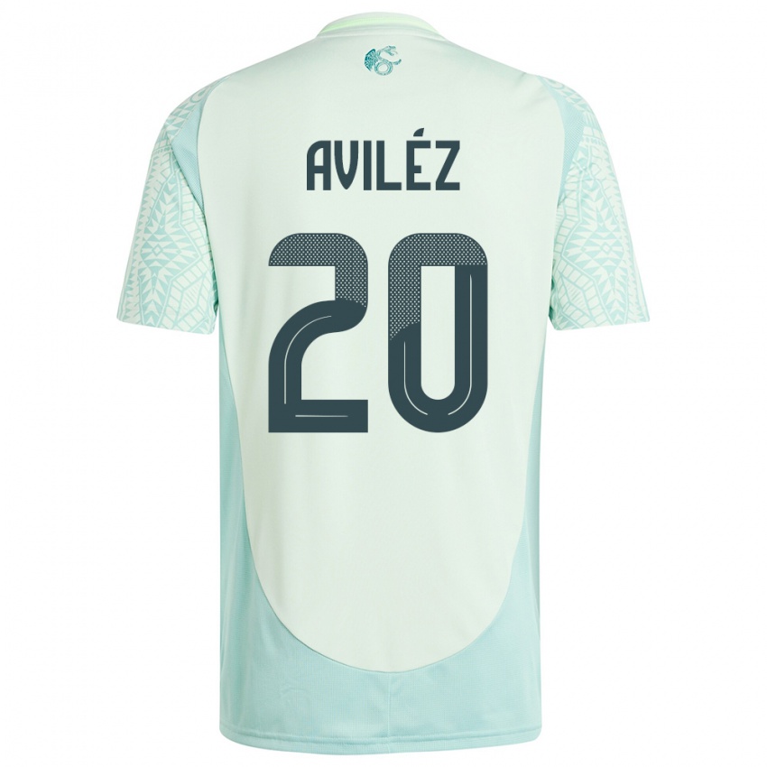 Hombre Camiseta México Aylin Avilez #20 Lino Verde 2ª Equipación 24-26 La Camisa Argentina