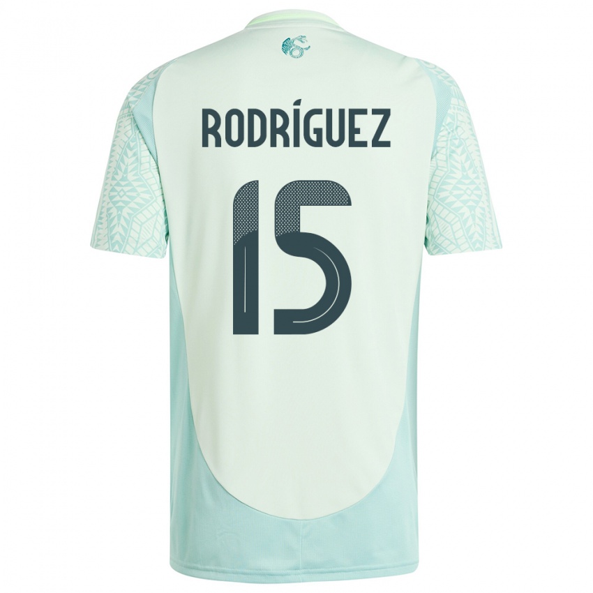 Hombre Camiseta México Jorge Rodriguez #15 Lino Verde 2ª Equipación 24-26 La Camisa Argentina