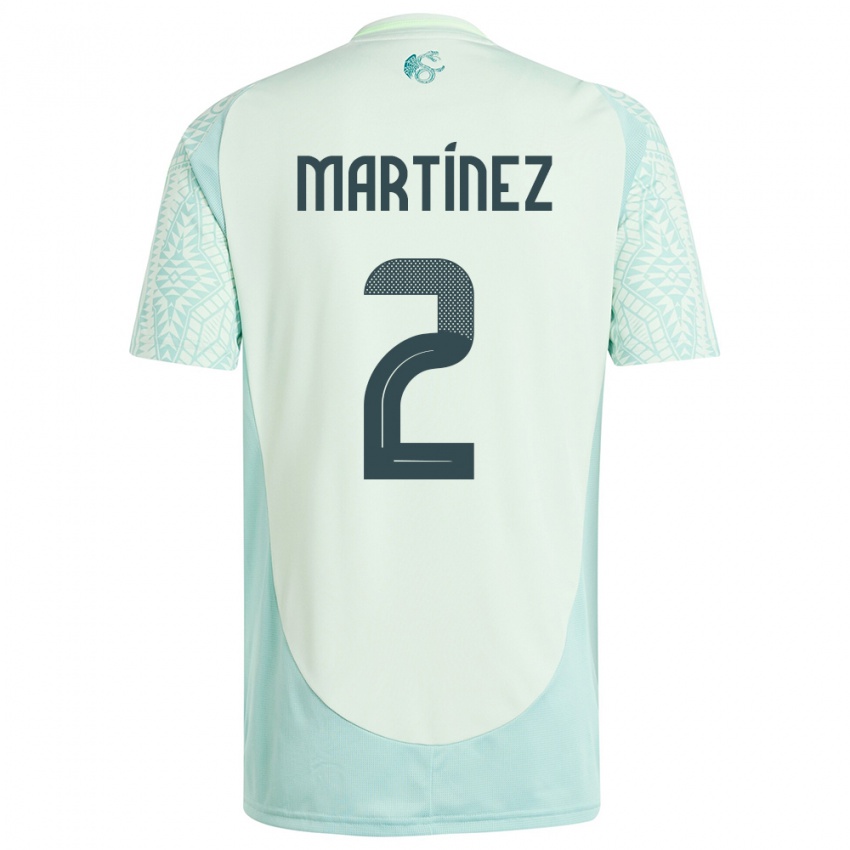 Hombre Camiseta México Emilio Martinez #2 Lino Verde 2ª Equipación 24-26 La Camisa Argentina