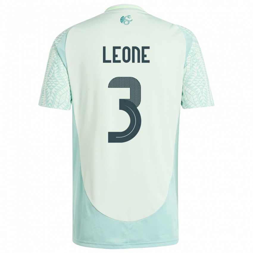 Hombre Camiseta México Antonio Leone #3 Lino Verde 2ª Equipación 24-26 La Camisa Argentina