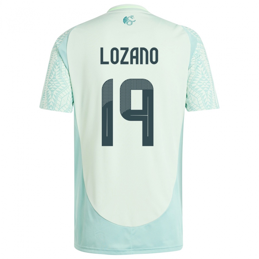 Hombre Camiseta México Esteban Lozano #19 Lino Verde 2ª Equipación 24-26 La Camisa Argentina