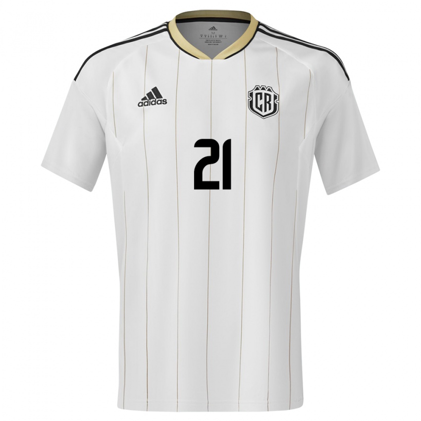 Hombre Camiseta Costa Rica Carlos Mora #21 Blanco 2ª Equipación 24-26 La Camisa Argentina