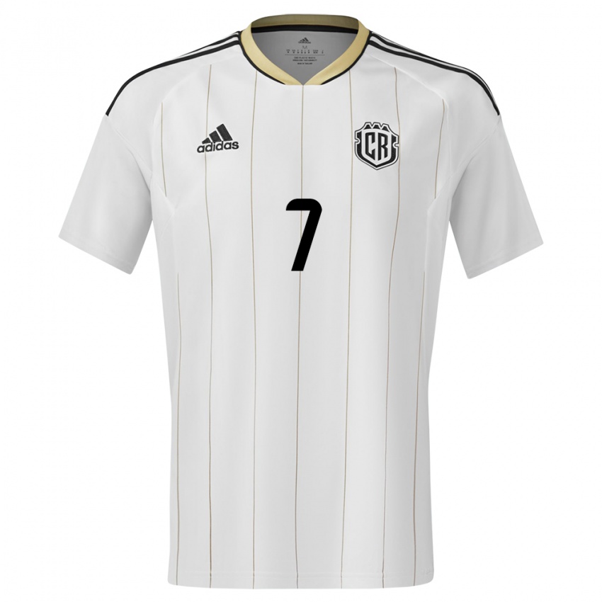 Hombre Camiseta Costa Rica Melissa Herrera #7 Blanco 2ª Equipación 24-26 La Camisa Argentina