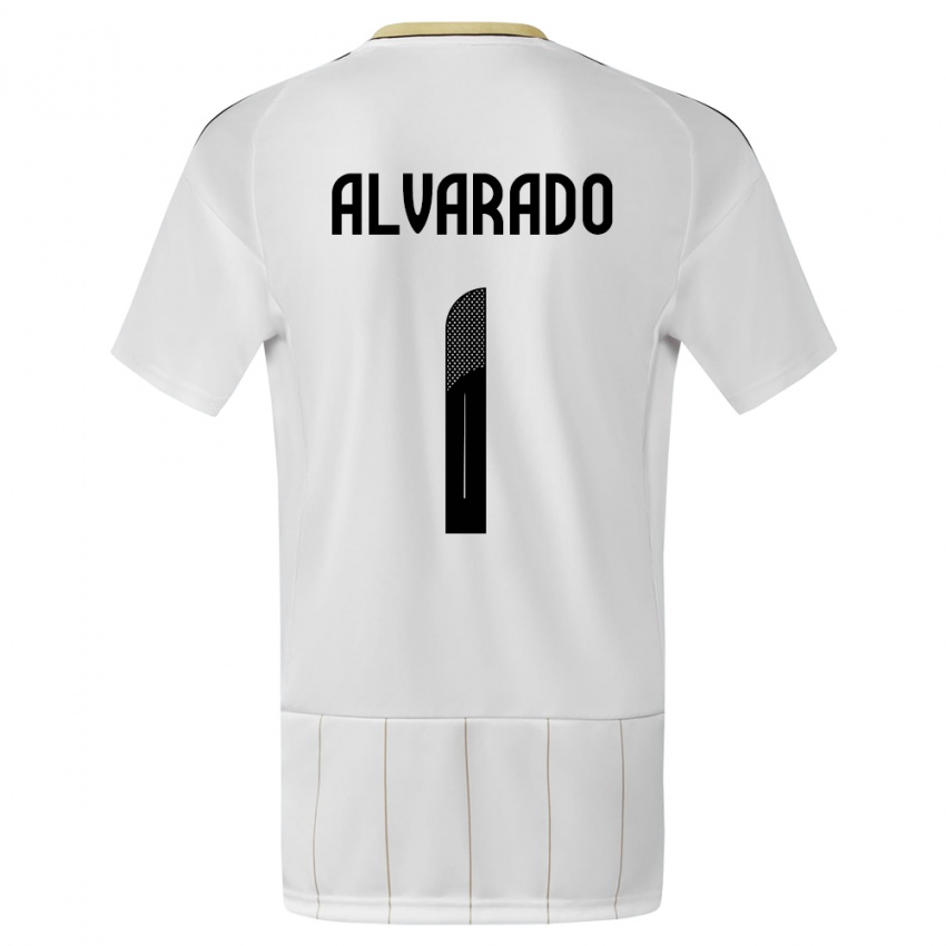 Hombre Camiseta Costa Rica Esteban Alvarado #1 Blanco 2ª Equipación 24-26 La Camisa Argentina