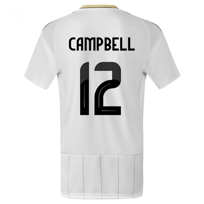 Hombre Camiseta Costa Rica Joel Campbell #12 Blanco 2ª Equipación 24-26 La Camisa Argentina