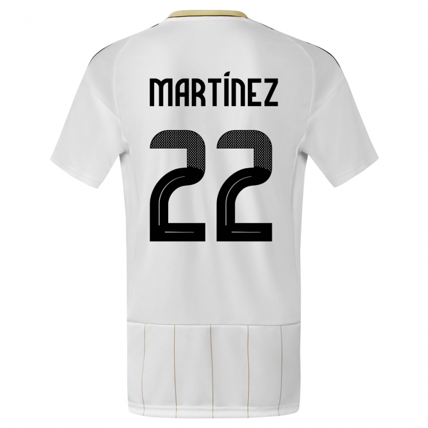 Hombre Camiseta Costa Rica Carlos Martinez #22 Blanco 2ª Equipación 24-26 La Camisa Argentina