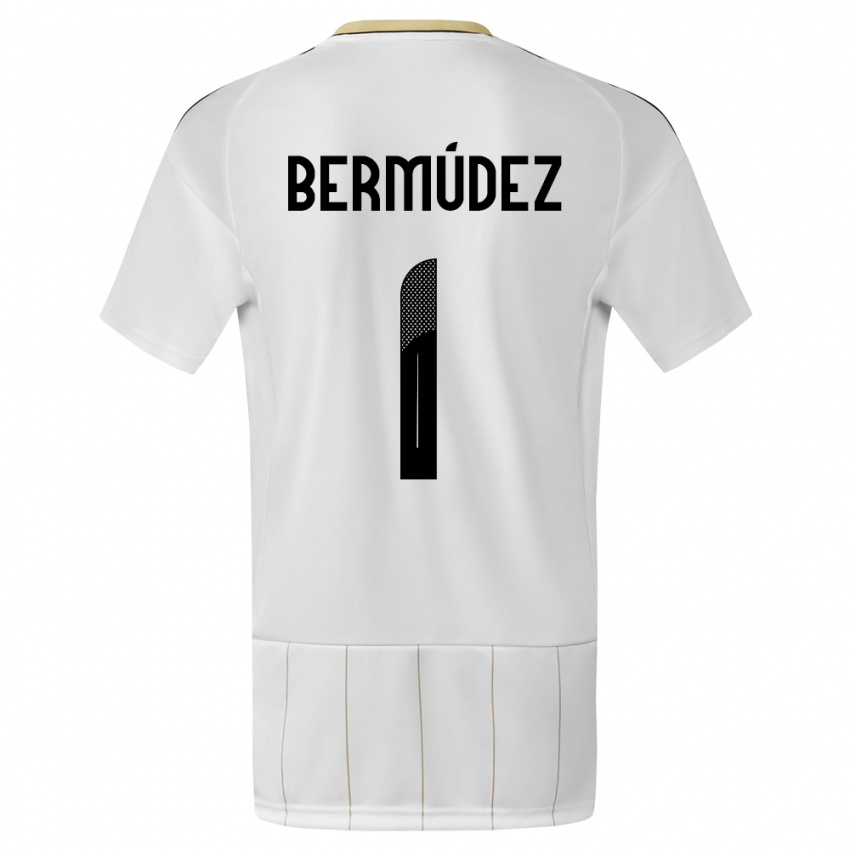 Hombre Camiseta Costa Rica Noelia Bermudez #1 Blanco 2ª Equipación 24-26 La Camisa Argentina