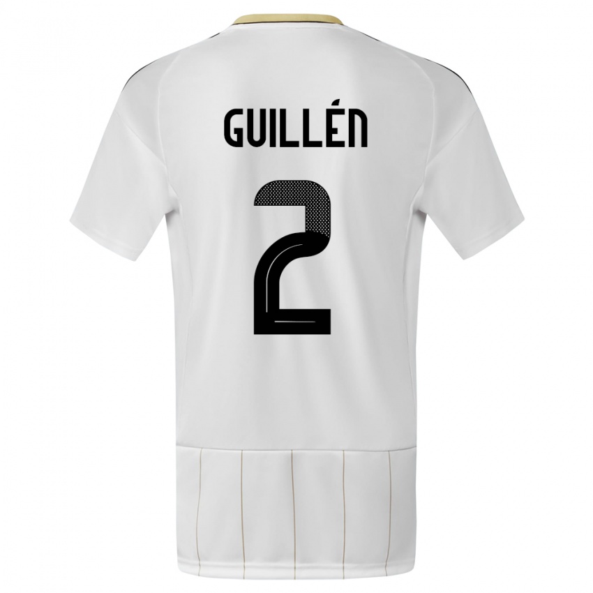 Hombre Camiseta Costa Rica Gabriela Guillen #2 Blanco 2ª Equipación 24-26 La Camisa Argentina