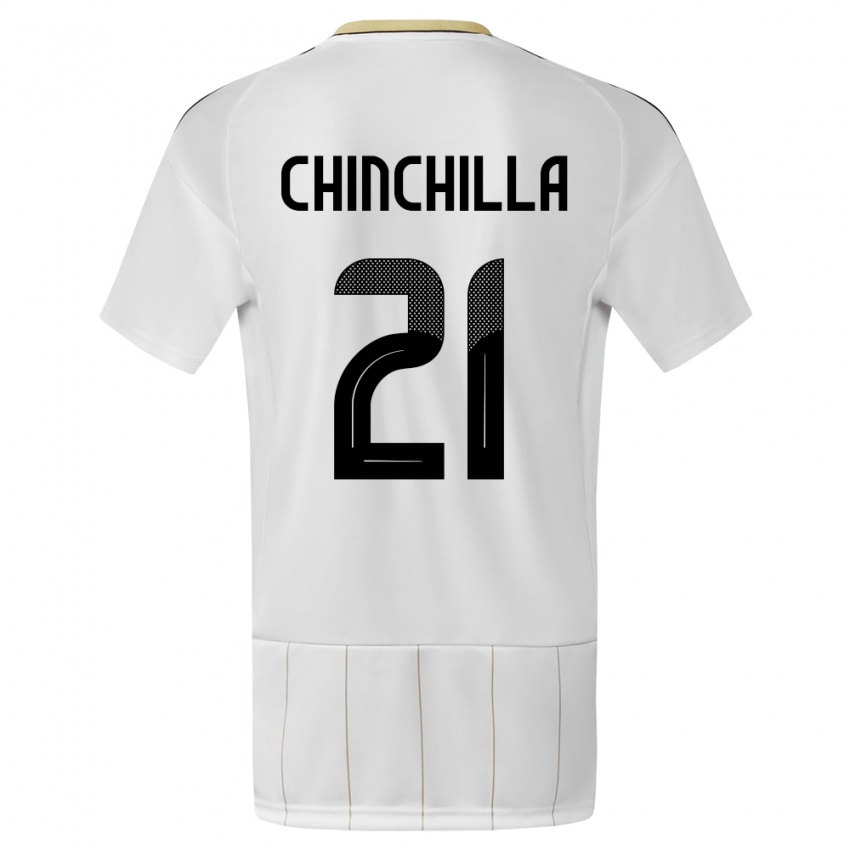 Hombre Camiseta Costa Rica Viviana Chinchilla #21 Blanco 2ª Equipación 24-26 La Camisa Argentina